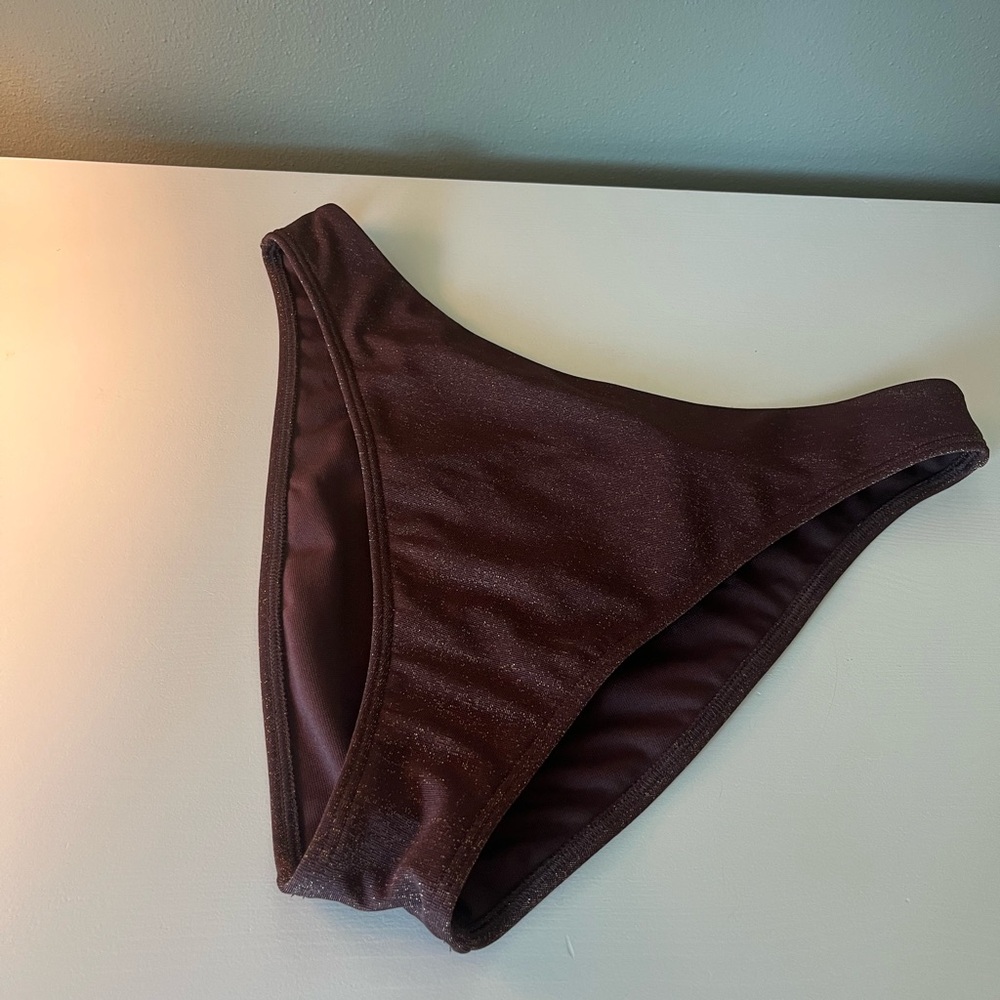 Abercrombie & Fitch Brown Shimmer Bikini Bottom
